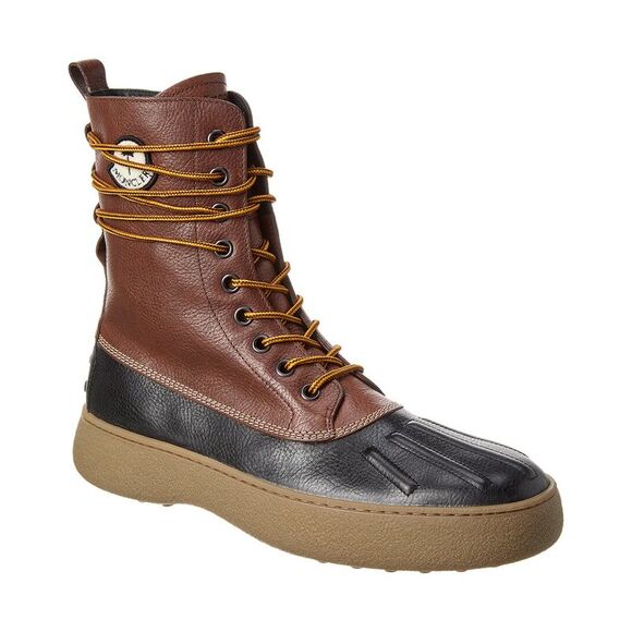 Tod’S X Moncler X Palm Angels Leather Boot, Brown - Picture 1 of 5